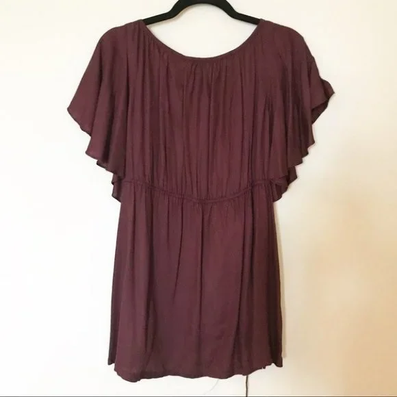 YA Los Angeles wine Tunic Top Blouse Size L never worn - Picture 2 of 8